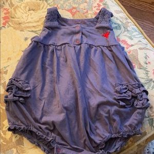 Burt’s Bees ruffle bottom romper